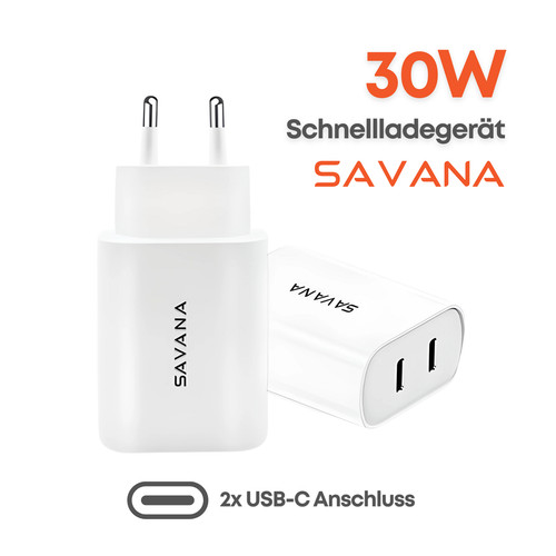 Savana 30w dual usb - 30w, usb-c