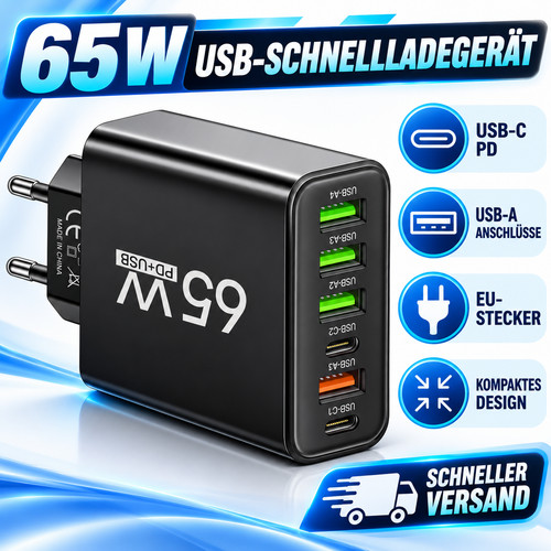 Fach usb schnellladegerät - 6,